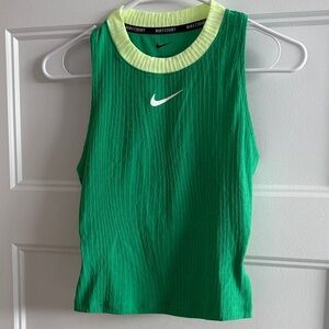 Nike Green Sleeveless Top with Yellow Trim (xs)